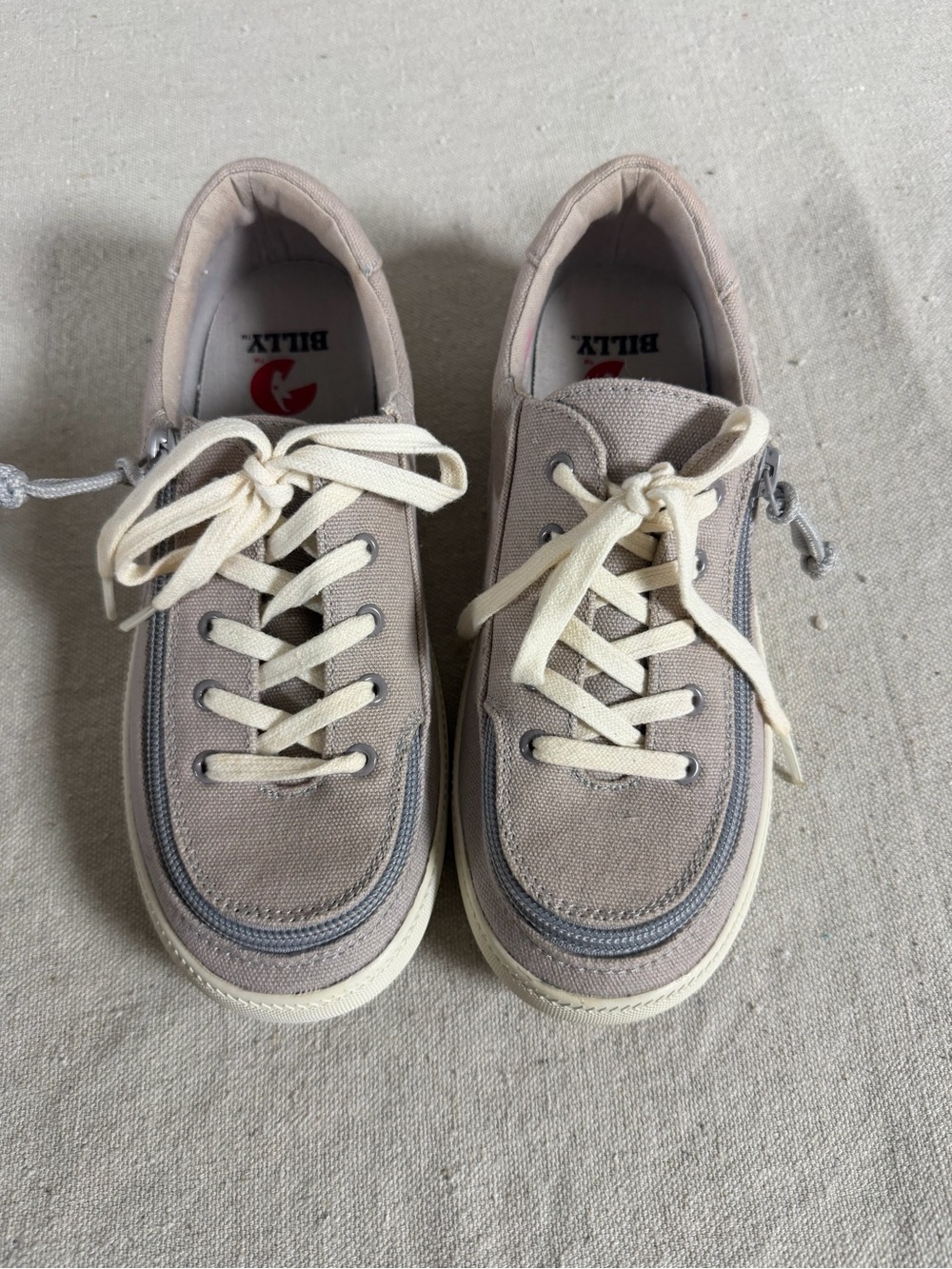 Kids Adaptive Billy Canvas Low-Top Sneakers in gray